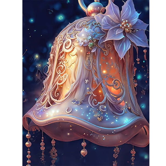 Cuadros Decorativos 5D Wdftyju Bricolaje Taladro Redondo Completo Diamante Pintura Pequeña Campana Kit