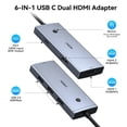 thumbnail image 2 of Adaptador HDMI dual para estación de acoplamiento, 4K, 60 Hz, USB-C con PD de 100 W, 2 of 8