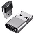 thumbnail image 1 of Adaptadores USB Tipo C Hembra USB Macho BLOOSOM Carga Rapida Negro/Gris, 1 of 4