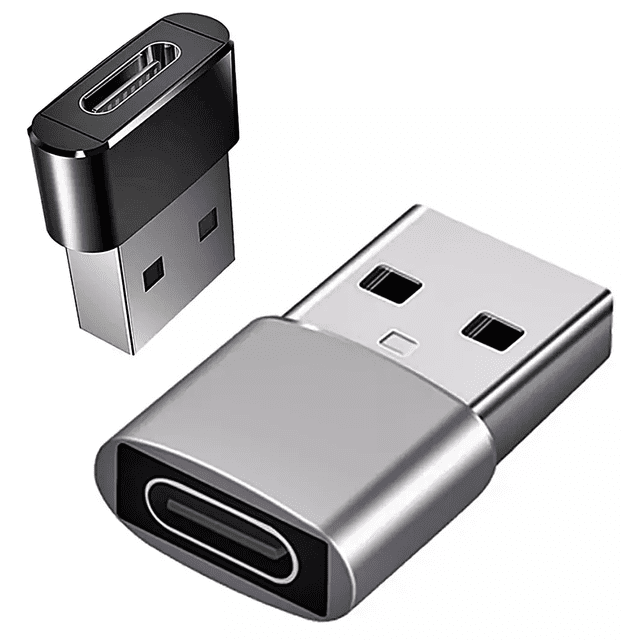 Adaptadores USB Tipo C Hembra USB Macho BLOOSOM Carga Rapida Negro/Gris