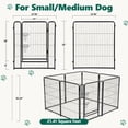thumbnail image 6 of WLLJOY Dog Playpen, 32 Inch 8 Panels Heavy Duty Metal Pet Fence for Indoor/Outdoor, Large Dog Exercise Pen for RV Camping/Yard/Garden, Black, 6 of 10