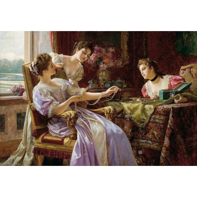 Pinturas en lienzo Vintage de corte Noble para mujer, carteles e impresiones de paisaje, arte de pared moderno, imagen para sala de estar, decoración del hogar