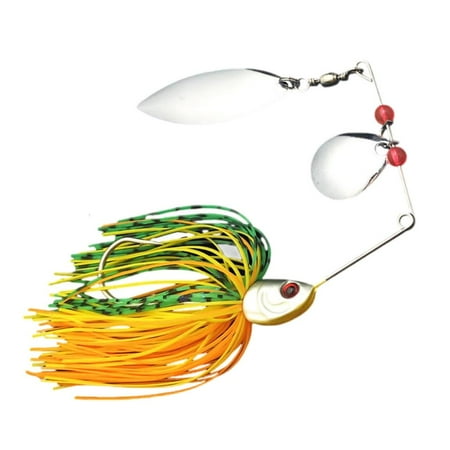 Osdhezcn Artificial Baits Fishing Lures Spinnerbait Silicone Skirt Spinner Lures Baits