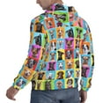 thumbnail image 3 of KLL Cute Dogs Collage Print Mens Hoodie Long Sleeve Casual Pullover Hooded Sweatshirt Fashion Drawstring Hoodies with Pocket-Large, 3 of 6