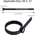 thumbnail image 4 of LNGOOR Ring Sizer Measuring Tool Reusable Finger Size Gauge Jewelry Sizing Tool 1-17 USA Rings Size, 4 of 6