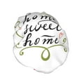 thumbnail image 2 of Easygdp Home Sweet Home Floral Shower Caps for Women, Double Waterproof Layers Shower Cap, Quick Drying Bath Hair Cap Reusable, 2 of 9