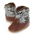 thumbnail image 6 of Mostsola Baby Boys Girls Western Cowboy Boots Moccasins Toddler Soft Sole Anti-Slip Booties, 6 of 9