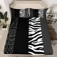 thumbnail image 2 of Erosebridal Grey Cheetah Print Bed Sheets Set King Size, Rustic Animals Bed Sheets King, Zebra Room Decor, 4pcs, 2 of 7