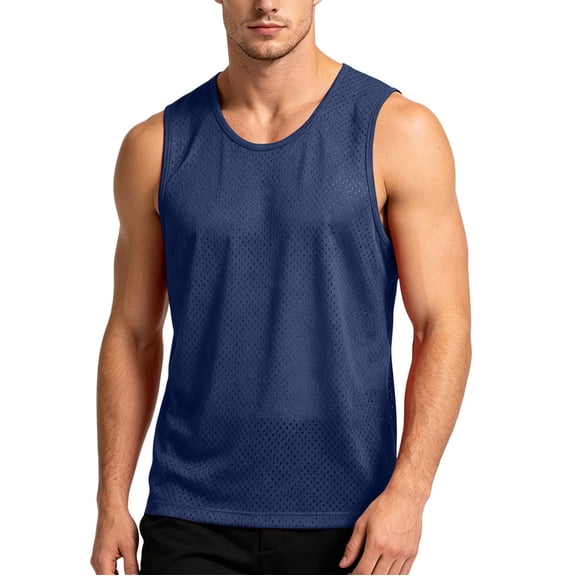 Enridrech Mens Tank Tops Lightweight Sleeveless Shirts Big and Tall Quick Dry Athletic Tee Workout Gym Running Top