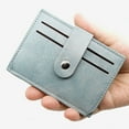 thumbnail image 2 of Womens Mens Faux Leather Slim Credit Debit Card Holder RFID Blocking Driver License Holder Zipper Pockets, 2 of 4