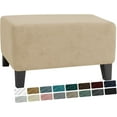 thumbnail image 1 of ASWZXCFGV Velvet Ottoman Slipcover Small Stretch Square Rectangle Footstool Slipcover Folding Storage Ottoman Covers for Living Room with Elastic Bottom (Ottoman Small  Peacock Blue), 1 of 7