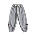 thumbnail image 3 of Gunia Little Boys Sweatpants Joggers Casual Jogger Pants Fall Soft Blend Elastic Waistband Activewear Long Trousers Kids Street Style Athletic Pants Grey 5-6 Years, 3 of 9