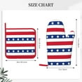 thumbnail image 4 of Kll American Patriotic Stars And Stripes Oven Gloves And Pot Holders Grill Gloves - Oven Gloves And Pot Holders, Non-Slip Cooking Gloves With Recycled Pads, 4 of 9