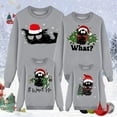 thumbnail image 4 of Dsscvnef Tenues Familiales Assorties Décontractées Drôles Famille Noël Chat Lettre Graphique Col Rond Chandail en Molleton Adapté pour Fête Familiale de Noël Automne Hiver Bas de Pyjama en Flanelle Famille Assortie, 4 of 4