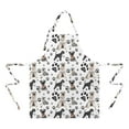 thumbnail image 2 of Schnauzer Dogs with Paw Apron-Garden Aprons for Women with Pockets-Cotton Linen Waterproof Kitchen Cooking Gardening Aprons Adjustable for Kitchen,Cooking,BBQ and Salon 33x27 Inch, 2 of 7