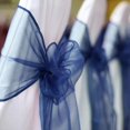 thumbnail image 4 of BalsaCircle 5 Organza Chair Sashes Bows Ties Navy Blue, 4 of 6