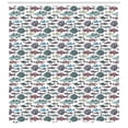 thumbnail image 3 of Ambesonne Fish Shower Curtain, Seafood Cuisine Pattern, 69"Wx84"L, Multicolor, 3 of 3