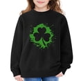 thumbnail image 6 of Otqutp St Patricks Day Sweatshirt for Teen Girls Pullover Crewneck Sweatshirts Kids Long Sleeve Irish Shamrock Graphic Hoodie Shirt, 6 of 8
