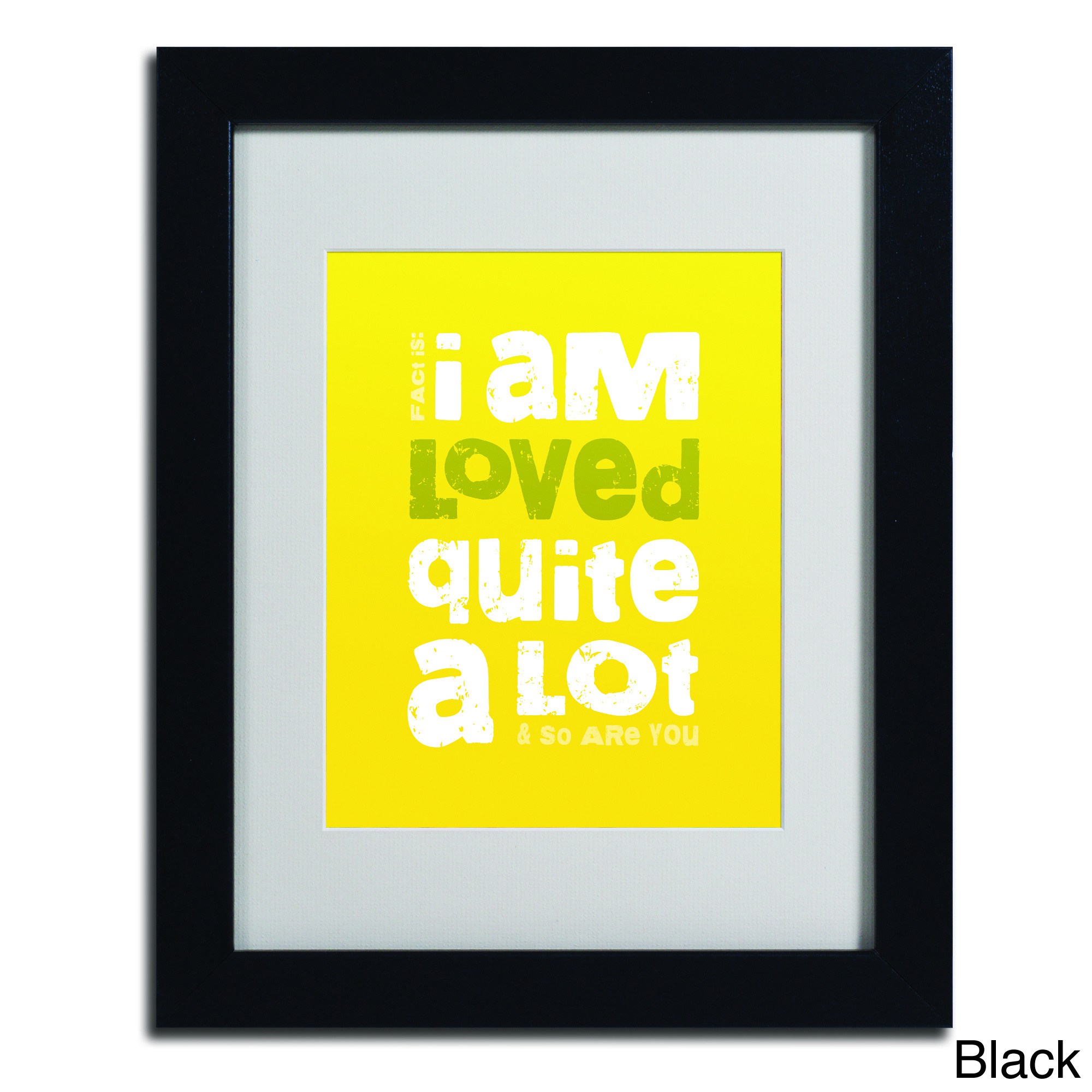 Trademark Fine Art "Loved a Lot I" Canvas Art by Megan Romo, Wood Frame