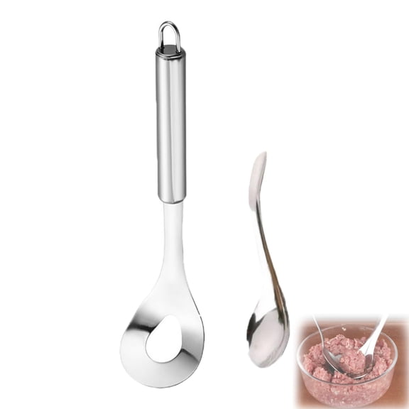 Stainless Steel Meatball Maker Spoon, Meatball Maker Tool with Hole, for Kitchen Dinning Bar