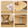thumbnail image 6 of Folding Dining Table, Legahome 43" Round Kitchen Table for 4, Space Saving Foldable Wooden Dining Table, Compact Expandable Dinner Table for for Small Spaces, Apartment & Dining Room, Ancient Oak, 6 of 10