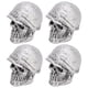 thumbnail image 2 of 4 tapones para válvulas de neumáticos, estilo calavera, antioxidantes, universales, para coches, camiones, bicicletas, motocicletas, color plateado., 2 of 14