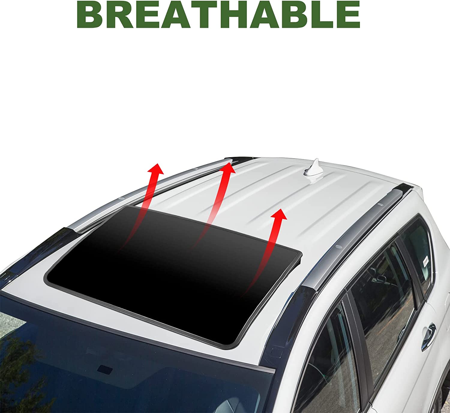 YIUIY Car Sunroof Wind Deflector, Universal Car Sunroof Cover, Vent Insulator with Insulation Waterproof Surface, Moonroof Visor, with Waterproof Double Side Tape 28.5×19.5×1.5 Inch