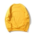 thumbnail image 4 of Sweatshirts For Men Solid Casual Loose Fit Crew Neck Shirts Comfoty Soft Long Sleeve Pullover Tops Spring Fall Outfits Clothes Yellow M, 4 of 7