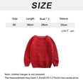 thumbnail image 2 of Suéter infantil de otoño e invierno con giro, suéter de algodón de manga larga para niños y niñas, rojo 80 cm, 2 of 5