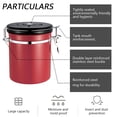 thumbnail image 3 of Stainless Steel Coffee Canister - 1.8L Kitchen Food Storage Container with Date Tracker, CO2-Release Valve and Measuring Scoop For Ground Coffee, Beans, Tea, Sugar, 1800ML Large - Red, 3 of 5