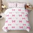 thumbnail image 2 of spefrowx Cute Polka Dot Bow Twin Quilt Set for Girls Boys, Pink Cartoon Print Twin Coverlet Set, 2 Pieces, 2 of 7