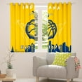 thumbnail image 3 of 42x63 inch Curtains Basketball,Basketball 30%-50% Blackout Curtains ,Basketball Curtains Drapes,Sports Gamer Window Curtains 2 Panels for Living Room,Indiana, 3 of 6