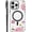 Pink Pressed Flower Black, variant on Case for iPhone 13 iPhone 14 Case, Pink Pressed Flower Compatible with MagSafe & Magnetic Wireless Charging, Shockproof Protective Phone Case Cover Case for iPhone 13 iPhone 14, Clear Black