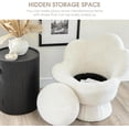 thumbnail image 6 of HomePerch Modern 360° Swivel Boucle Accent Chair, Flower-Shaped Barrel Armchair for Living Room, Bedroom or Office Seating, 6 of 9