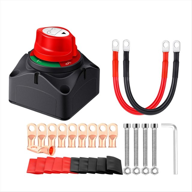 Interruptor de Desconexión de Batería Interruptor de Corte de Batería de 12 V-48 V Encendido/Apagado Interruptor de Batería Resistente Al Agua