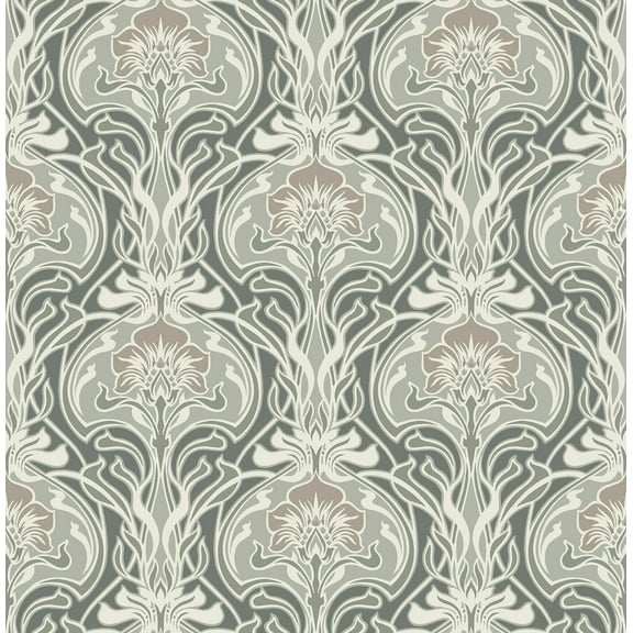 NuWallpaper Fallon Brown Peel & Stick Wallpaper