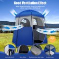 thumbnail image 3 of Resenkos Double-Room Camping Toilet Tent with Floor and Portable Storage Bag-Blue, Beach Shade Tent, Easy Pop Up Beach Shade Beach Tent, Sun Shelter Instant Portable Beach Tent Umbrella, 3 of 9