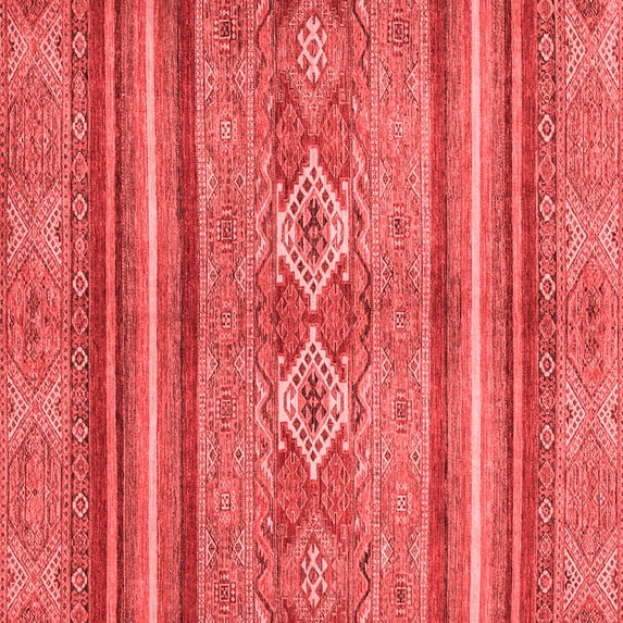 Ahgly Company Indoor Square Abstract Red Modern Area Rugs, 5' Square