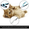 thumbnail image 4 of Peine para perros y gatos, 7,4 pulgadas, herramienta para desenredar el pelaje, peine de aseo y masaje, duradero, dientes de peine de acero inoxidable estrechamente atados, mango blanco, 1 pieza, 4 of 6