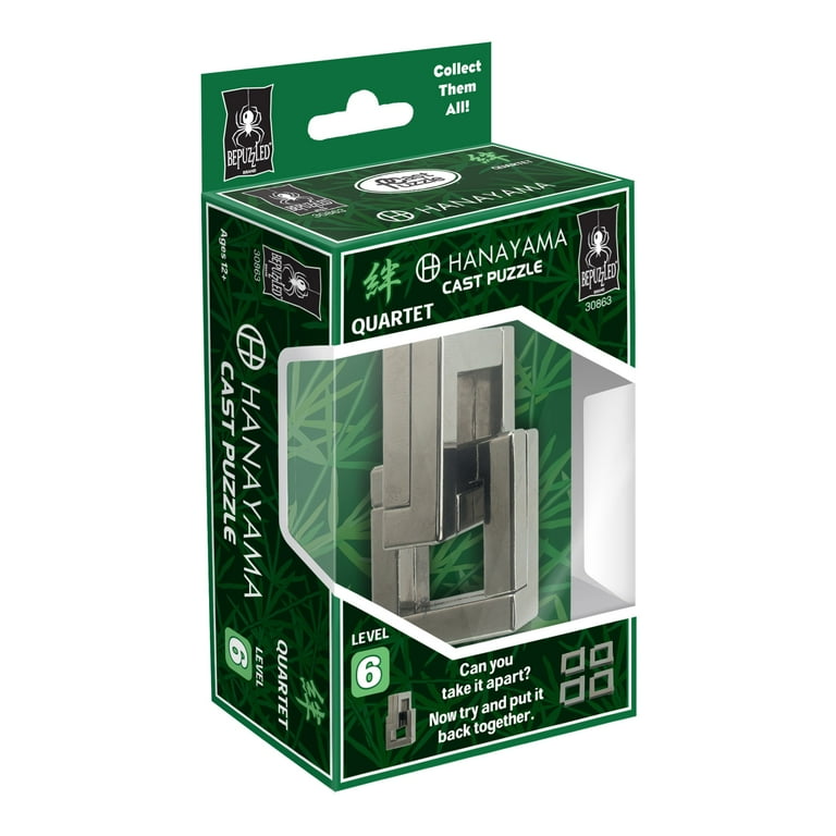 BePuzzled | Quartet Hanayama Cast Metal Brainteaser Puzzle Mensa