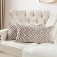 thumbnail image 5 of Home Soft Things Arusha Jacquard Chenille 2 Piece Throw Pillow Cover Set - Light Brown - 14" x 26", 5 of 6