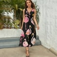 thumbnail image 4 of Flamingo Pattern Sleeveless Dress Woman Fashion Long Dresses Women's Summer Suit Dress 2025, 4 of 6