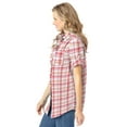thumbnail image 3 of Woman Within Plus Size Petite Short-Sleeve Button Down Seersucker Shirt, 3 of 6