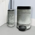 thumbnail image 2 of nu steel Laser Cut Galvanised Steel Step Garbage Trash Can & Toilet Brush Holder with Lid: 5 liter/1.32 gal for the Kitchen, Bathroom, Bedroom, Patio, RV STP-TBH-10-GL, 2 of 7