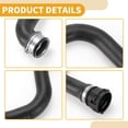 thumbnail image 5 of Unique Bargains Radiator Hose No.A2045018782 Upper Water Tank Connection Coolant Water Hose for Mercedes-Benz C-CLASS E-CLASS GLK-CLASS Rubber Black Good Sealing, 5 of 7