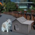 thumbnail image 1 of Refugio para gatos callejeros, casa para mascotas, resistente a la intemperie, suave, espaciosa, cama para gatos que duermen al aire libre, casa, 1 of 8