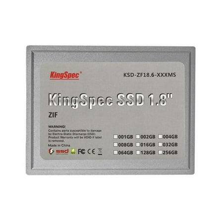 1.8 Inch Mini Hard Drive - 64GB KingSpec 1.8-inch ZIF 40-pin SSD Solid State Disk SMI Controller (MLC)
