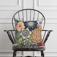 thumbnail image 5 of Boho Floral Throw Pillow Covers Set of 2 Colorful Bohemian Flower Decorative Cushions Pillowcase for Bedroom Sofa Home Decor, 18x18 Inch, Velvet, 5 of 6