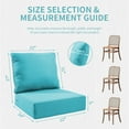thumbnail image 2 of 24" x 22" x 6" Outdoor Seat and Back Cushion, Pack of 1, Replacement Furniture Cushions Deep Seating for Patio Sofas Chairs, Lake Blue, 2 of 8