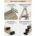 thumbnail image 3 of 5 Step Ladder, Lightweight Portable Folding Step Stool with Anti-Slip Sturdy and Wide Pedal, 330lb Capacity, Perfect Multi-Use Aluminum Stepladder for Home Kitchen Office, Gold, 3 of 7